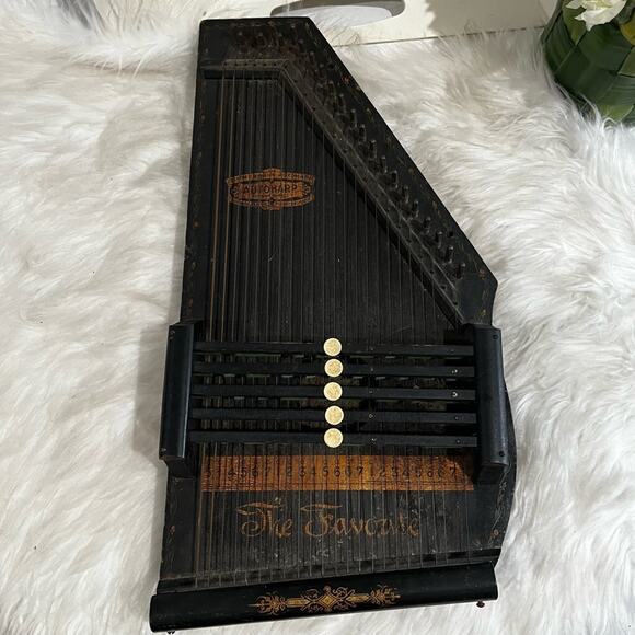 Zimmermann Other - Zimmerman Vintage 1900s The Favorite 5 Bar Wood Autoharp Acoustic Oscar Schmidt